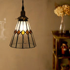 Tiffany Suspension Luminaire LED Vintage Métal/Verre Chambre/Salon - Neutralighting