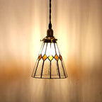 Tiffany Suspension Luminaire LED Vintage Métal/Verre Chambre/Salon - Neutralighting