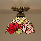 Tiffany Vintage Bol LED Plafonnier Métal Verre Salon - Neutralighting
