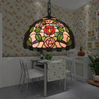 Tiffany Vintage LED Suspension Métal Verre Salon - Neutralighting