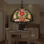 Tiffany Vintage LED Suspension Métal Verre Salon - Neutralighting