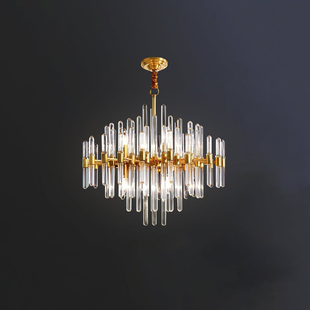 Solara Chandelier en Laiton Antique de Luxe - Neutralighting