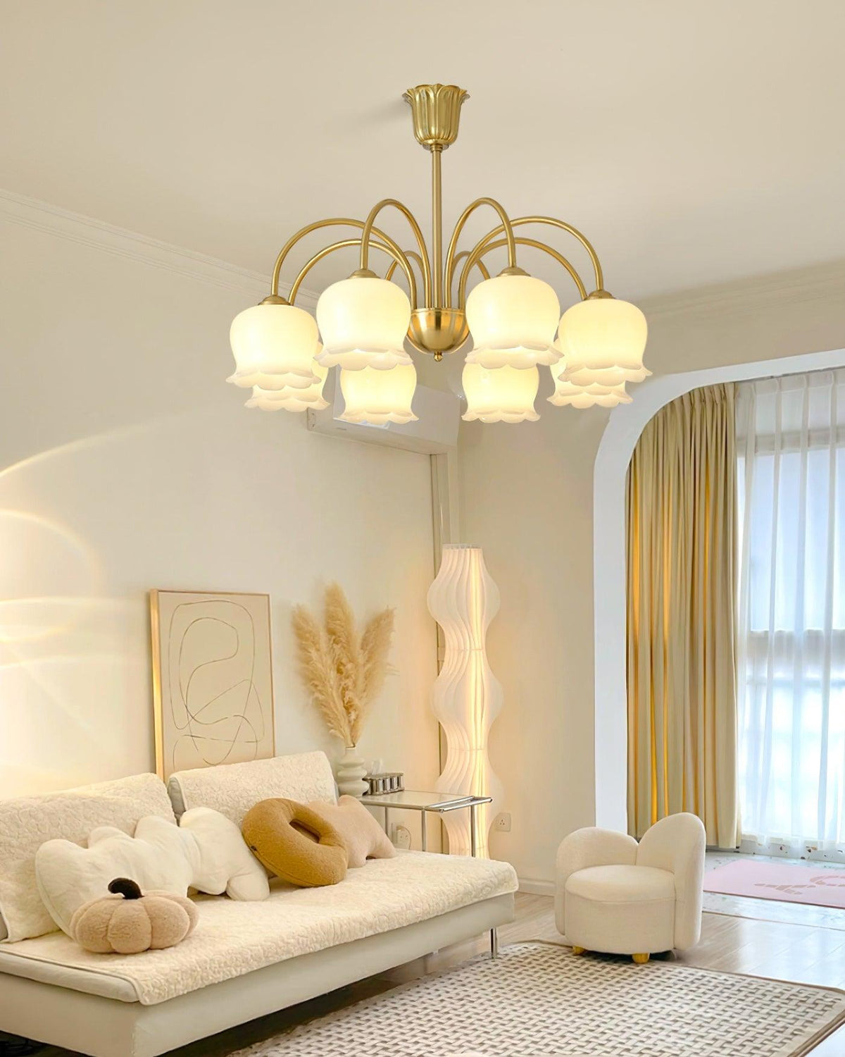 Fionel Lustre en Verre Pétale Floral - Neutralighting