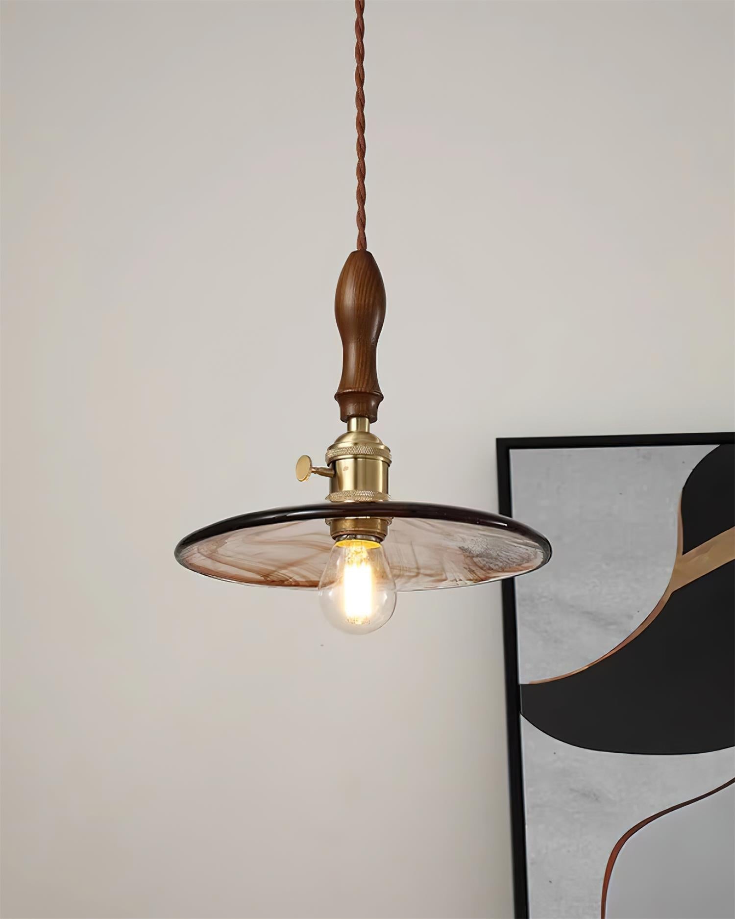 Misico Suspension Vintage Verre Laiton Rustique - Neutralighting