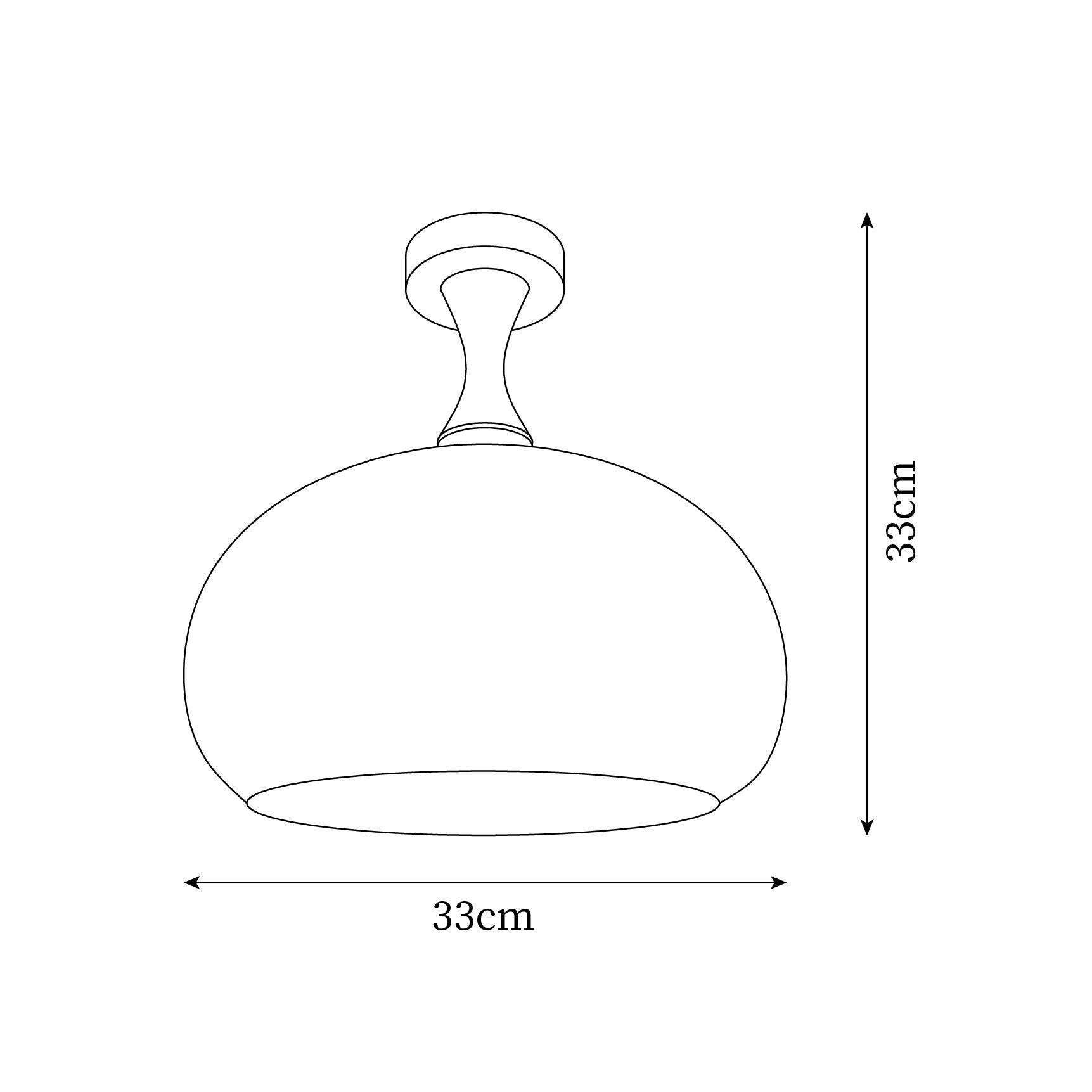 Liora Plafonnier en verre ambré - Neutralighting