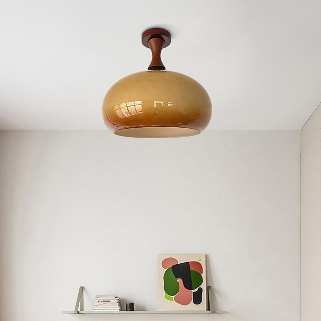 Liora Plafonnier en verre ambré - Neutralighting