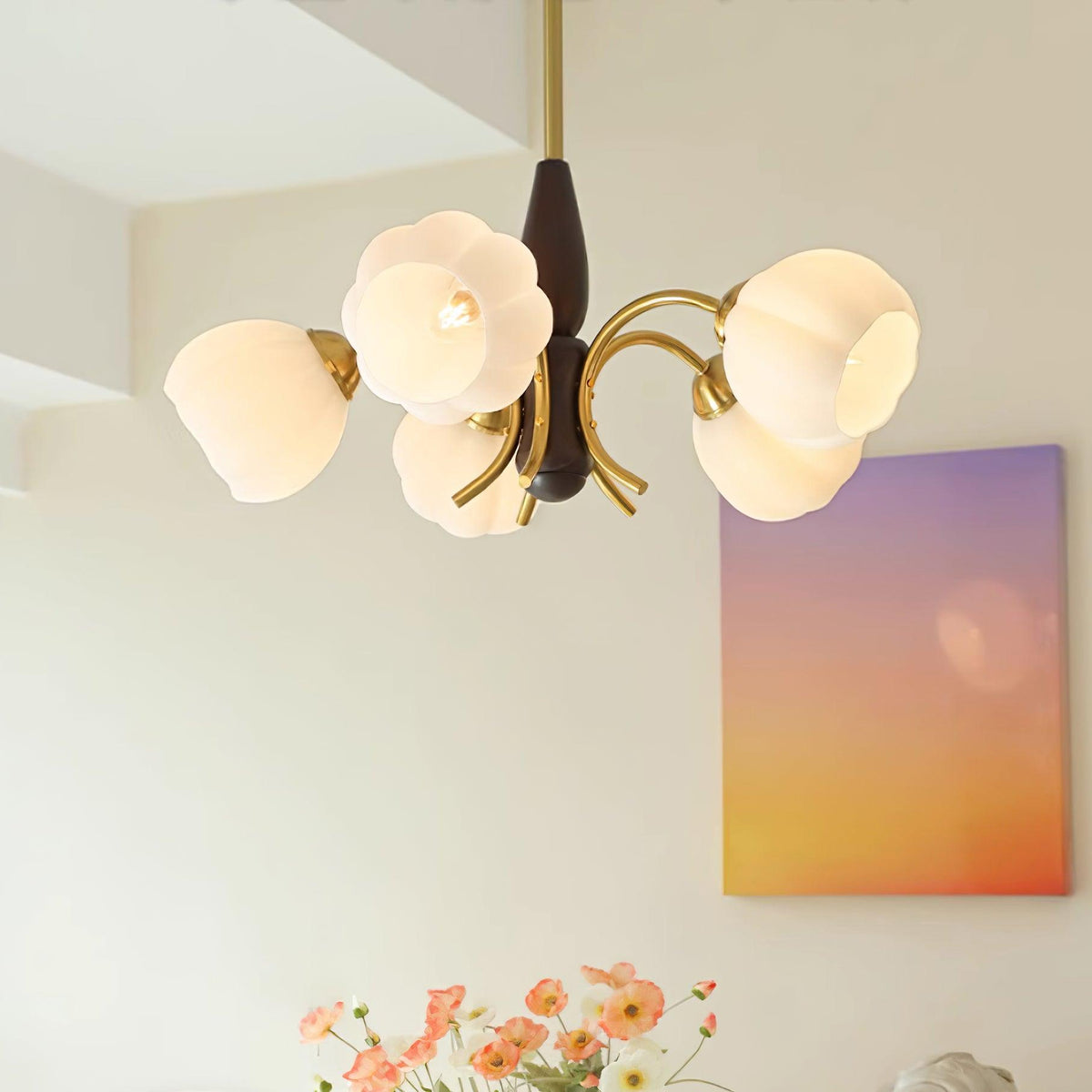 Flora Chandelier en Bois Vintage - Neutralighting