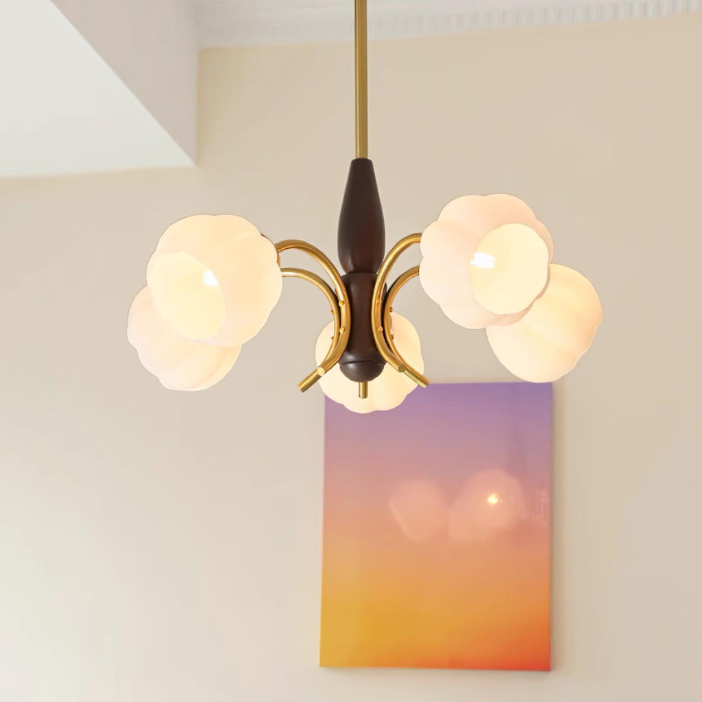 Flora Chandelier en Bois Vintage - Neutralighting