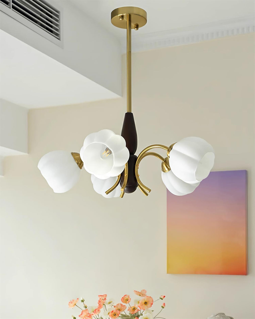 Flora Chandelier en Bois Vintage - Neutralighting