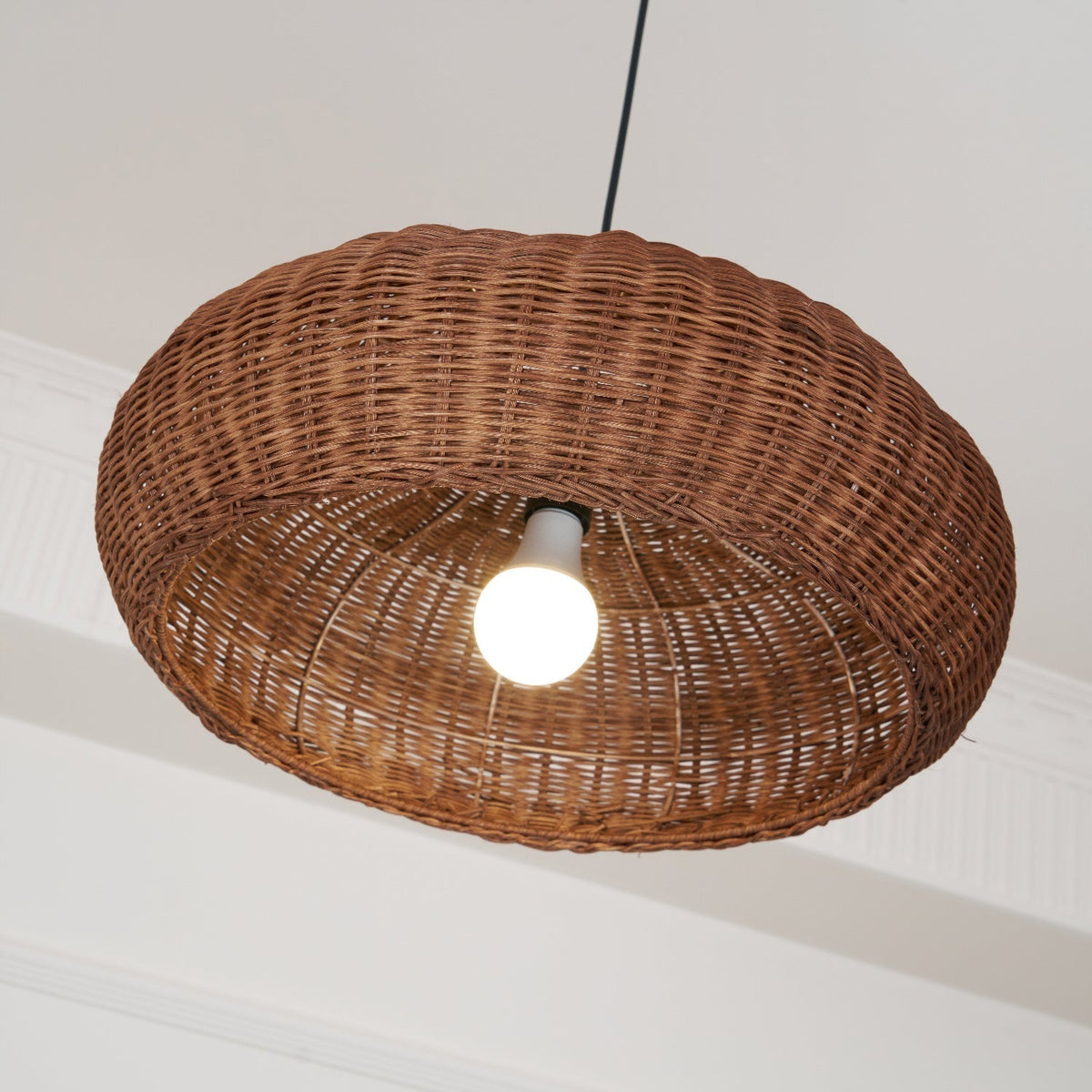Solvice Vintage Rotin Pendentif Lampe - Neutralighting