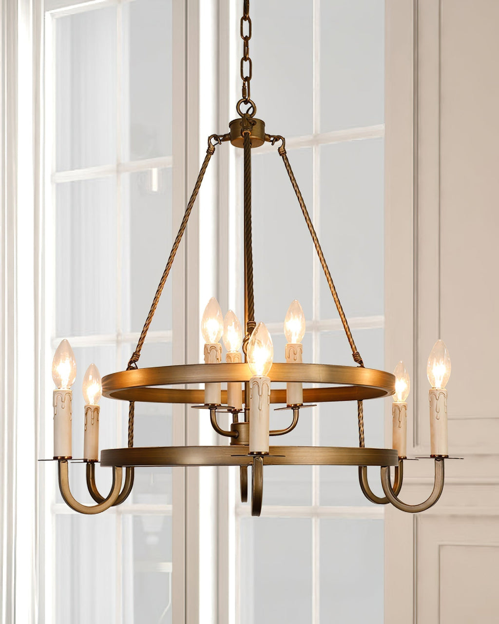 Vintara Chandelier en Laiton à Bougies - Neutralighting