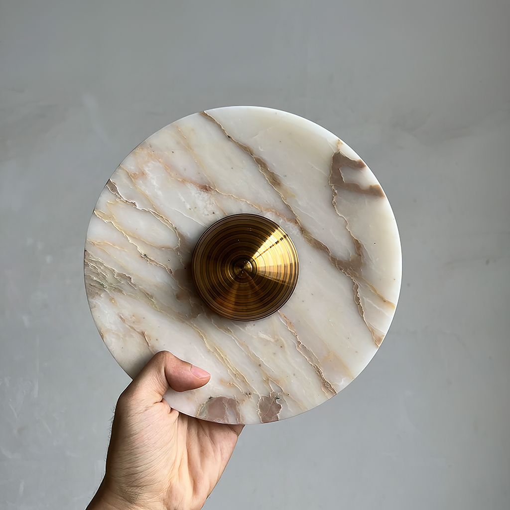 Sfera Applique Murale Moderne LED Disque en Marbre - Neutralighting