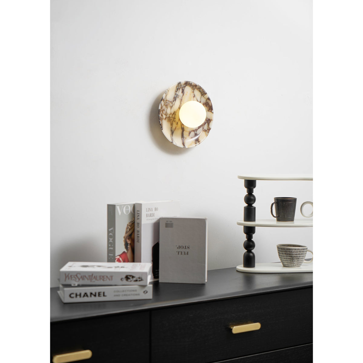 Cacariel Applique Murale Minimaliste Marbre Verre - Neutralighting
