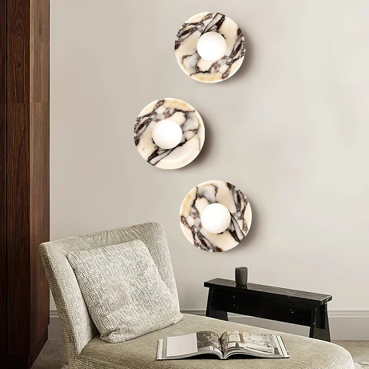 Cacariel Applique Murale Minimaliste Marbre Verre - Neutralighting