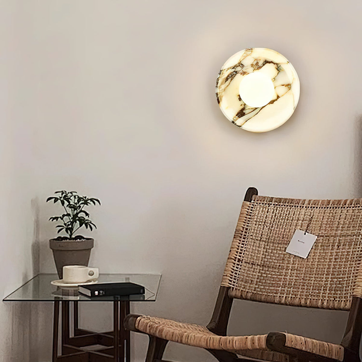 Cacariel Applique Murale Minimaliste Marbre Verre - Neutralighting