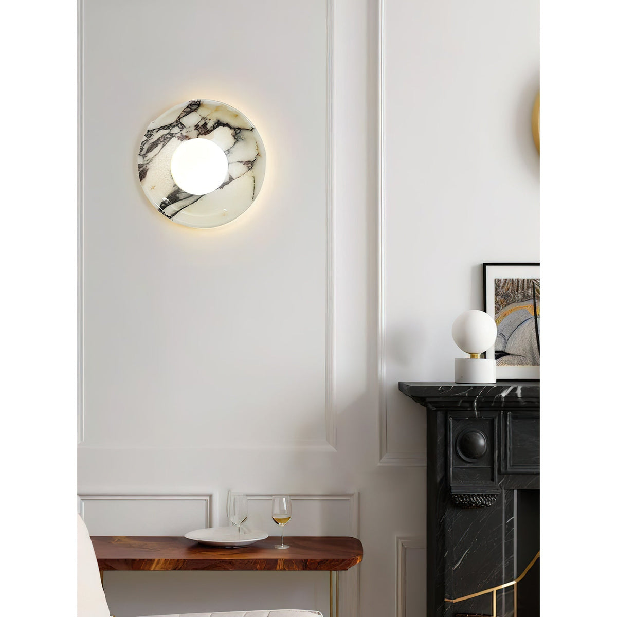 Cacariel Applique Murale Minimaliste Marbre Verre - Neutralighting