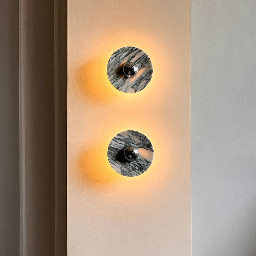 Sfera Applique Murale Moderne LED Disque en Marbre - Neutralighting