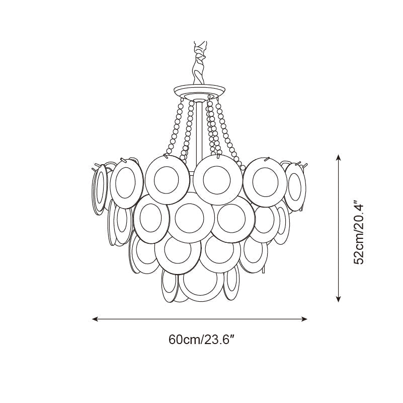 Violaire Lustre Disques Clairs Rose Poudré - Neutralighting