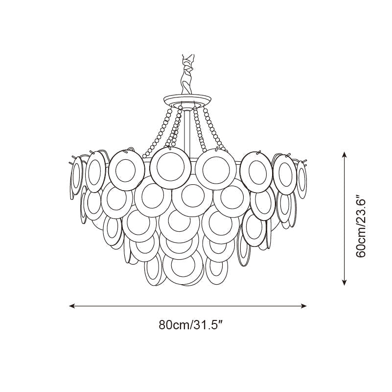 Violaire Lustre Disques Clairs Rose Poudré - Neutralighting