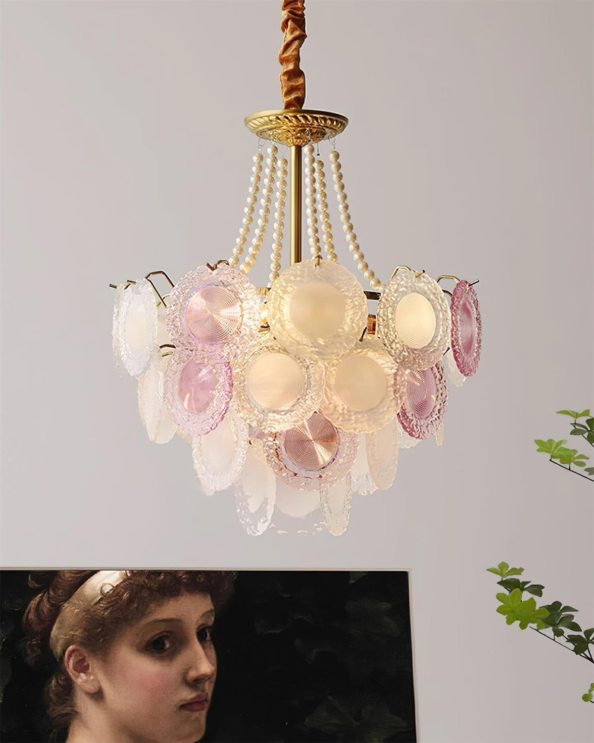 Violaire Lustre Disques Clairs Rose Poudré - Neutralighting