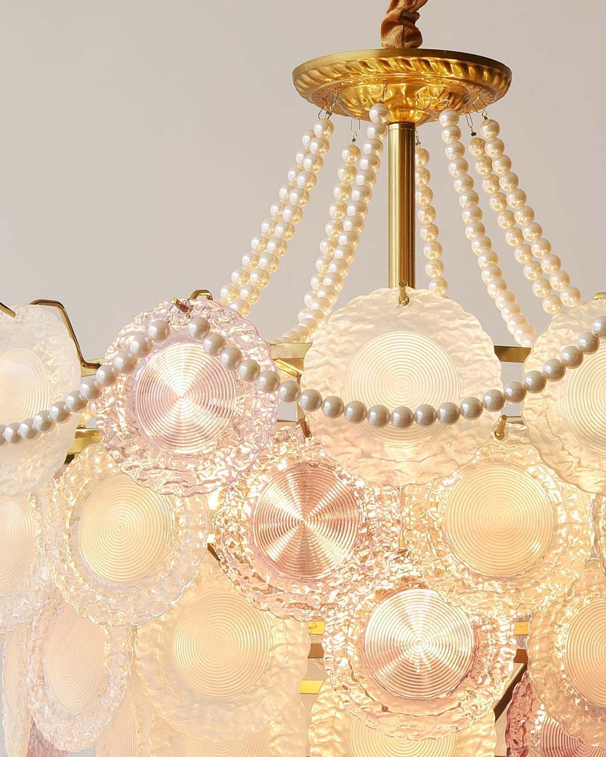 Violaire Lustre Disques Clairs Rose Poudré - Neutralighting