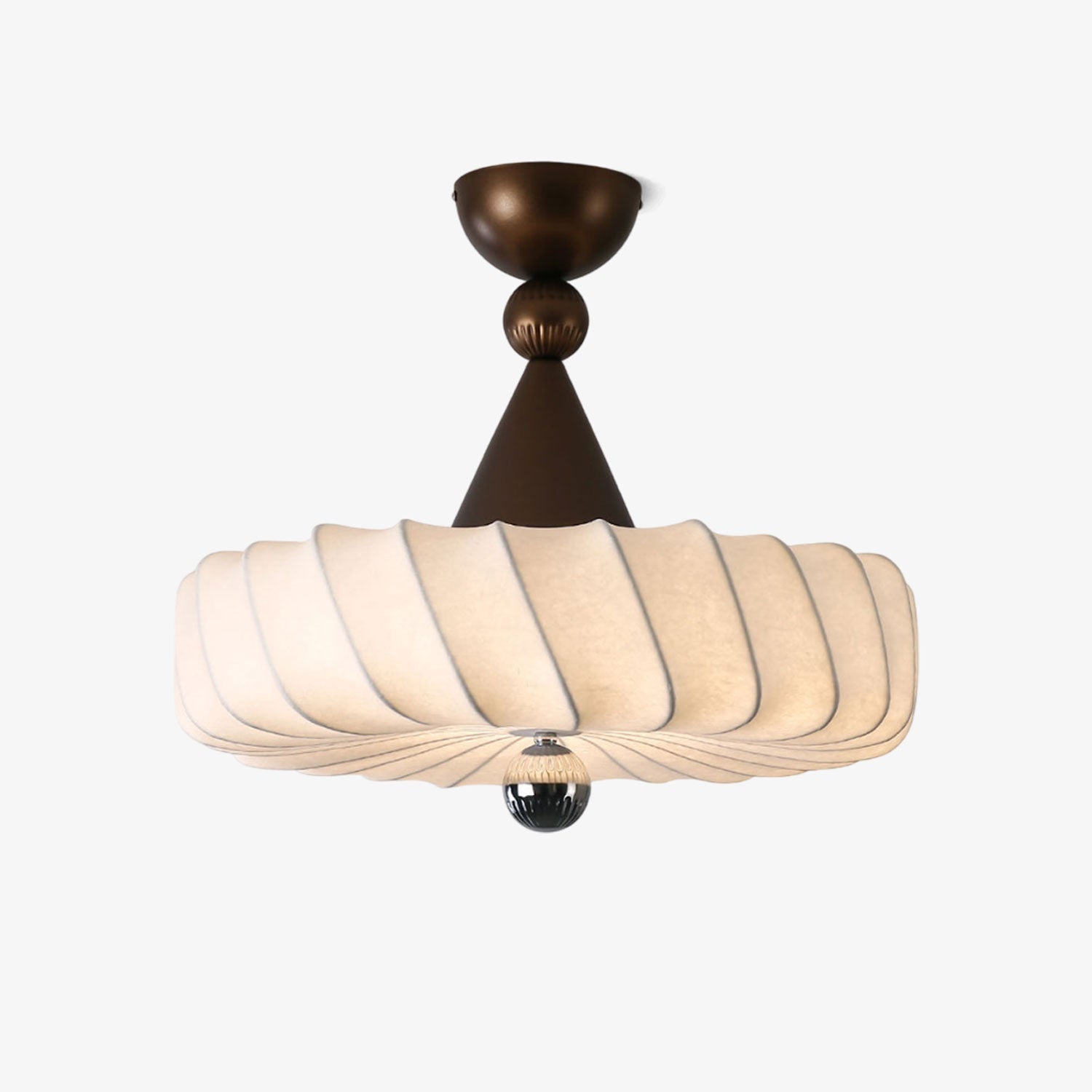 Zelore Tourbillon Tissu Bronze Suspension Lumière - Neutralighting