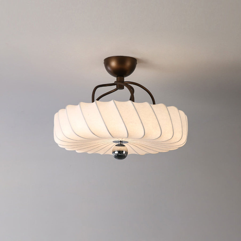 Zelore Tourbillon Tissu Bronze Suspension Lumière - Neutralighting