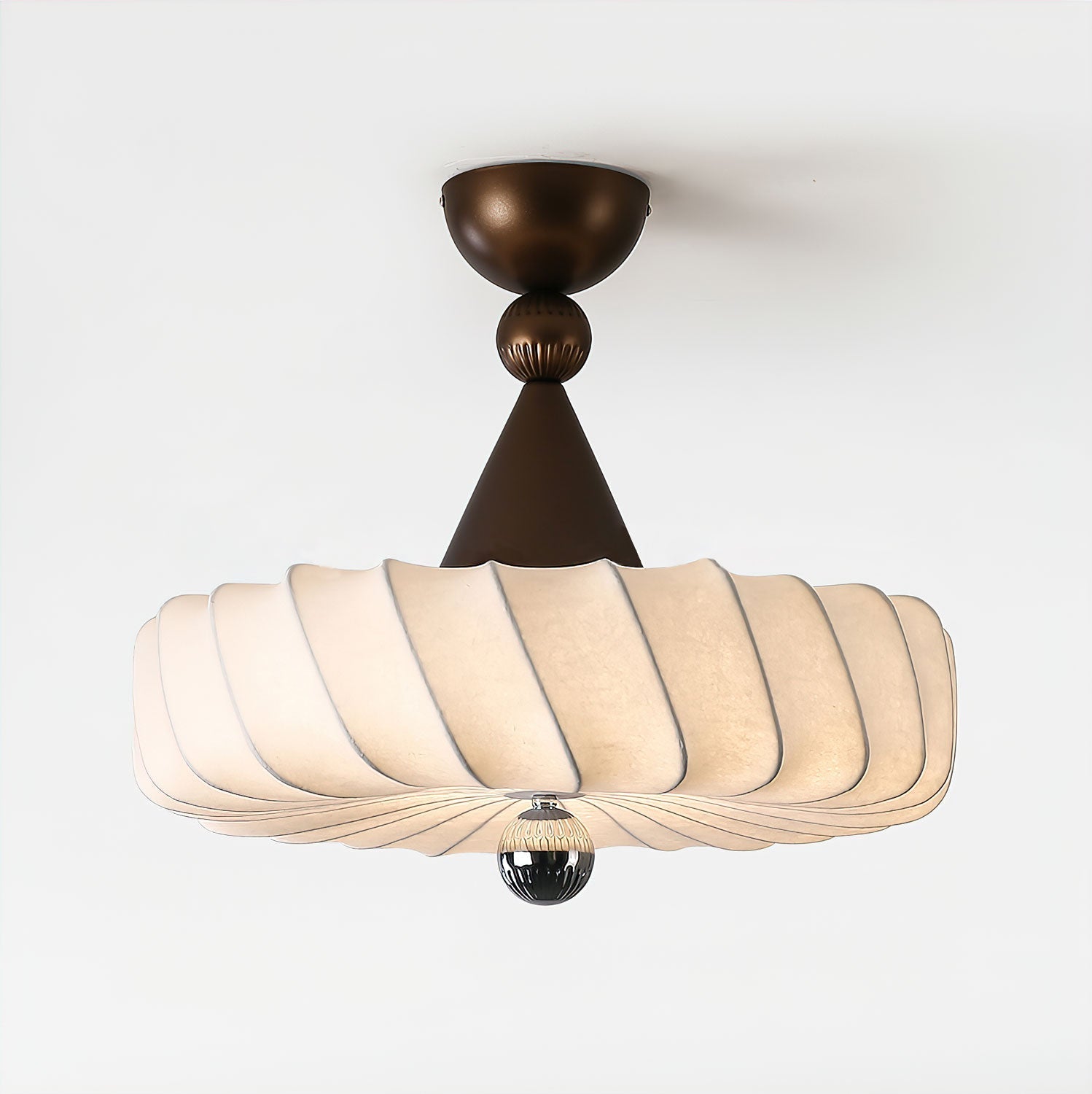Zelore Tourbillon Tissu Bronze Suspension Lumière - Neutralighting
