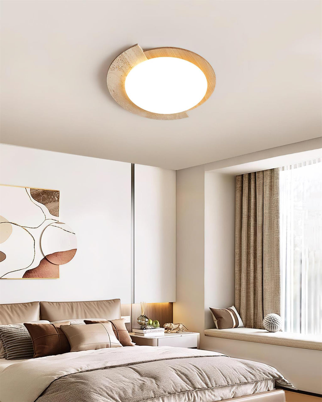 Ritta Plafonnier Ovale LED Travertin - Neutralighting