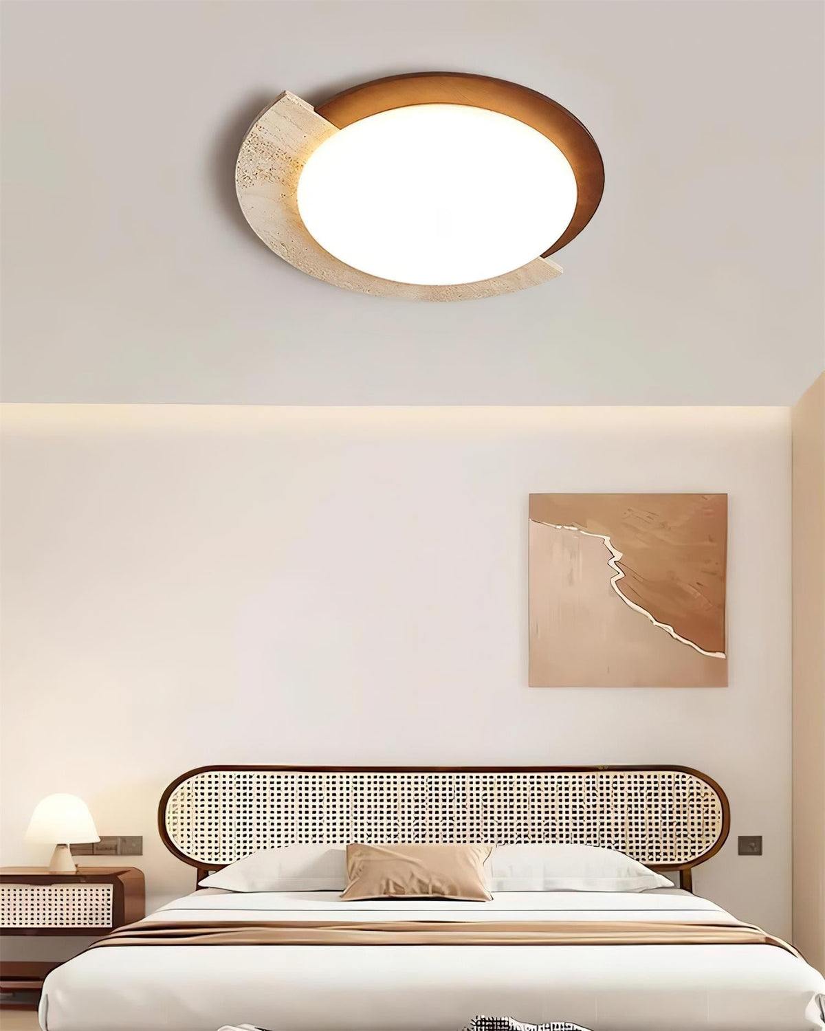 Ritta Plafonnier Ovale LED Travertin - Neutralighting