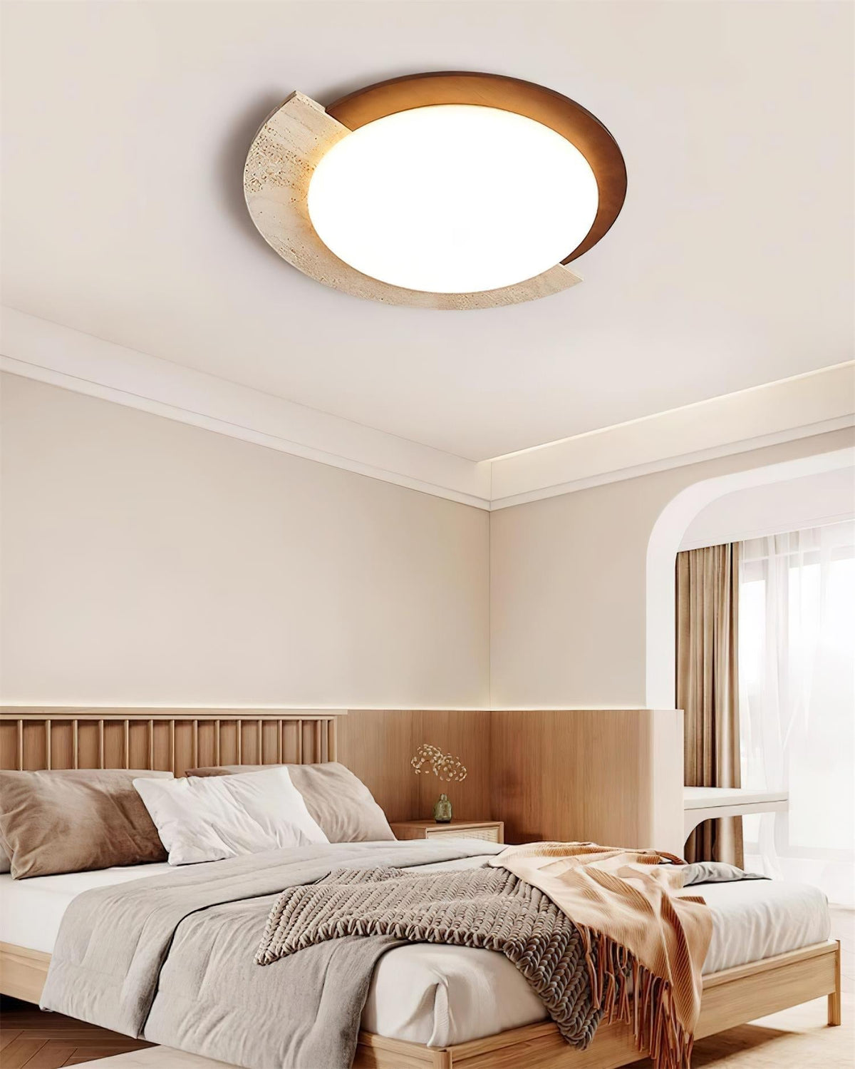 Ritta Plafonnier Ovale LED Travertin - Neutralighting