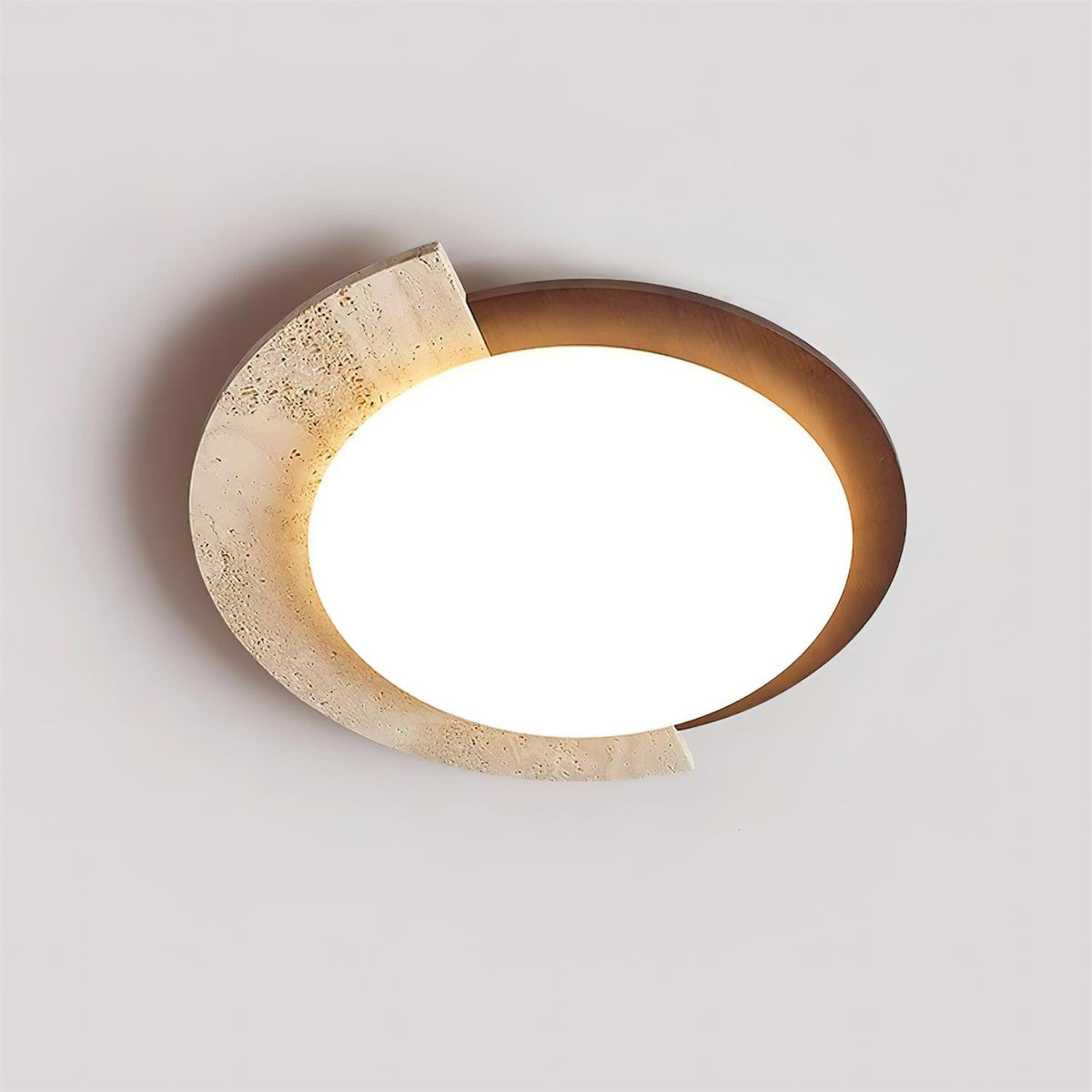 Ritta Plafonnier Ovale LED Travertin - Neutralighting