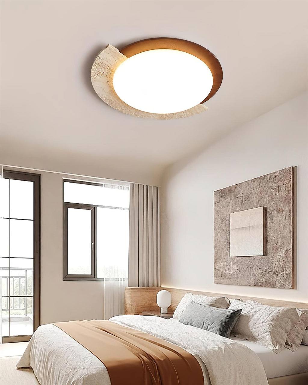 Ritta Plafonnier Ovale LED Travertin - Neutralighting