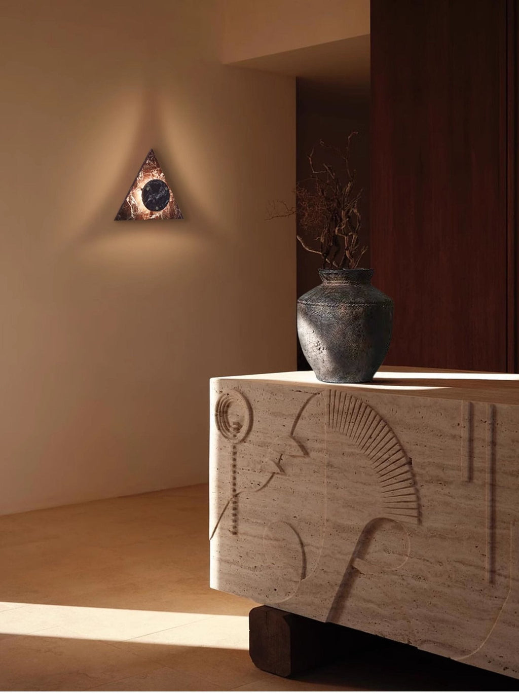 Pyramid Applique Murale Rustique en Marbre - Neutralighting