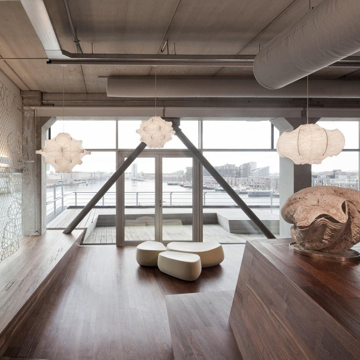 Lotus Lampe Suspendue Minimaliste en Soie - Neutralighting