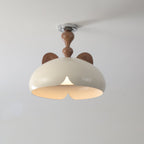 Cat Plafonnier Dôme Brillant Oreilles en Bois - Neutralighting