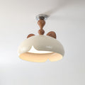 Cat Plafonnier Dôme Brillant Oreilles en Bois - Neutralighting