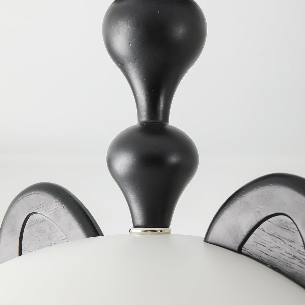 Cat Plafonnier Dôme Brillant Oreilles en Bois - Neutralighting