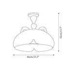 Cat Plafonnier Dôme Brillant Oreilles en Bois - Neutralighting