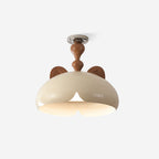 Cat Plafonnier Dôme Brillant Oreilles en Bois - Neutralighting