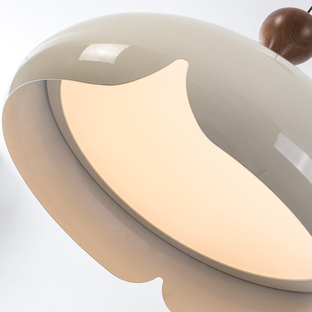 Cat Suspension Lampe Dôme Brillant Oreilles en Bois - Neutralighting