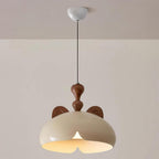 Cat Suspension Lampe Dôme Brillant Oreilles en Bois - Neutralighting