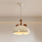Cat Suspension Lampe Dôme Brillant Oreilles en Bois - Neutralighting