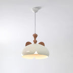 Cat Suspension Lampe Dôme Brillant Oreilles en Bois - Neutralighting