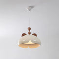Cat Suspension Lampe Dôme Brillant Oreilles en Bois - Neutralighting