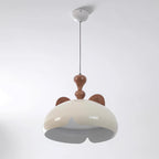 Cat Suspension Lampe Dôme Brillant Oreilles en Bois - Neutralighting