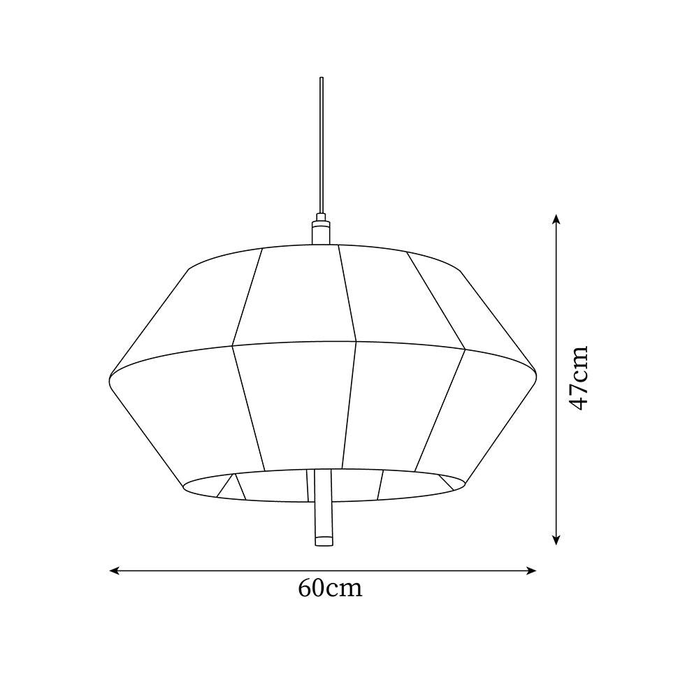 Lustra Suspension avec Abat-jour en Fil de Coton et Bois de Noyer Naturel - Neutralighting