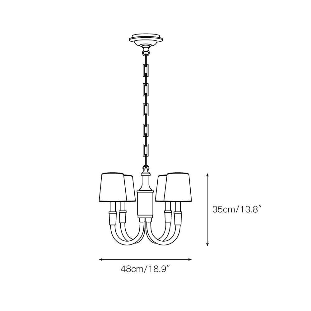 Syvinor Lustre Postmoderne Luxe Cristal Tissu - Neutralighting