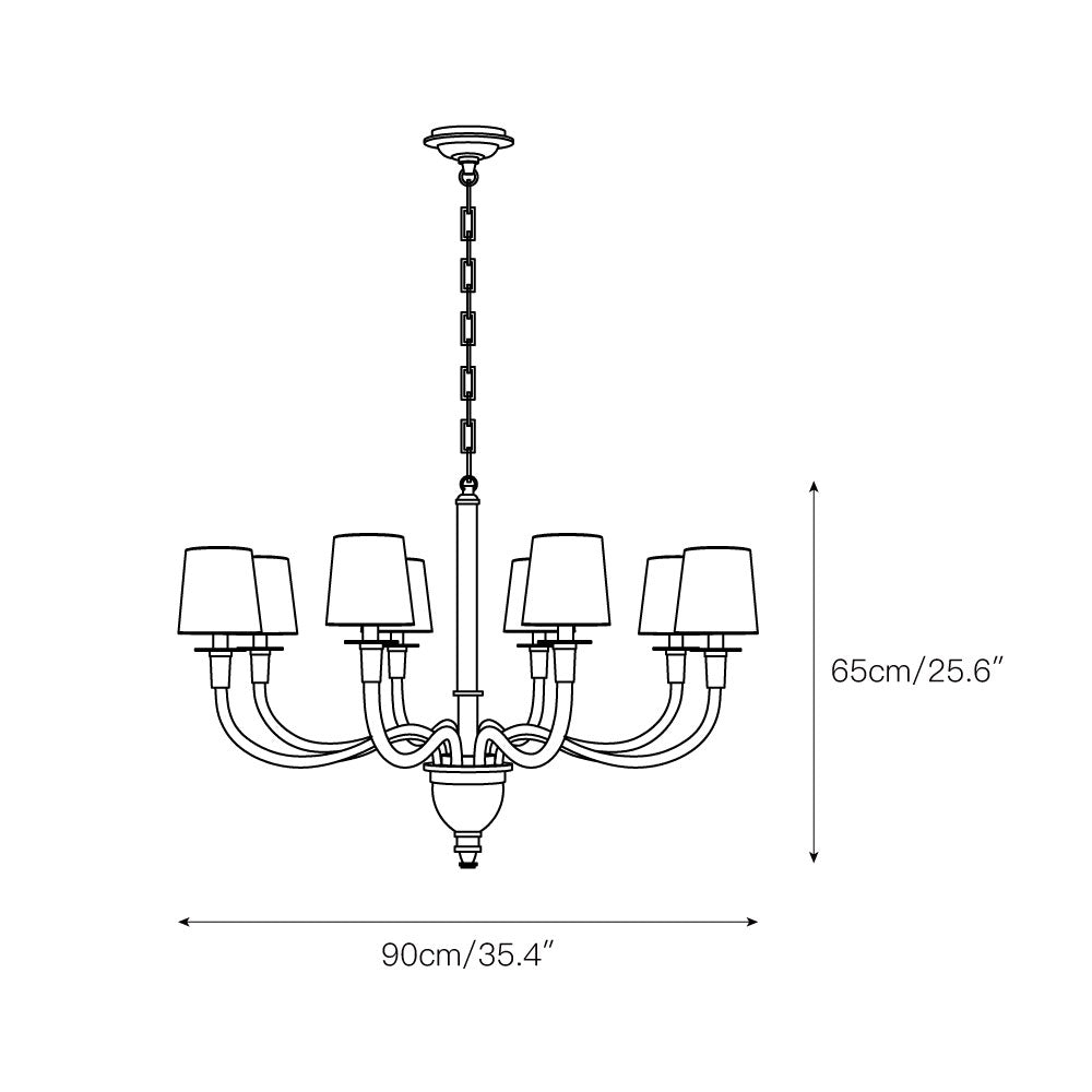 Syvinor Lustre Postmoderne Luxe Cristal Tissu - Neutralighting
