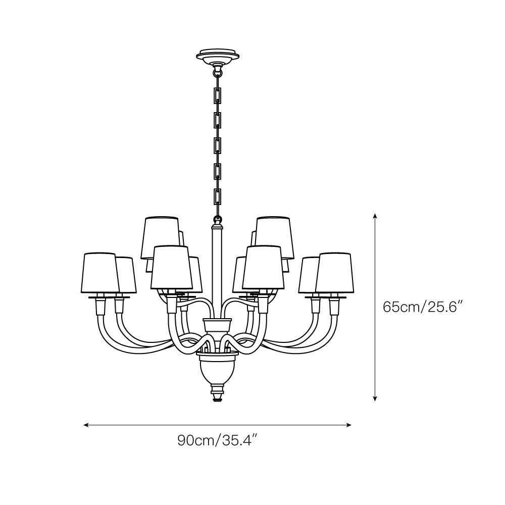 Syvinor Lustre Postmoderne Luxe Cristal Tissu - Neutralighting